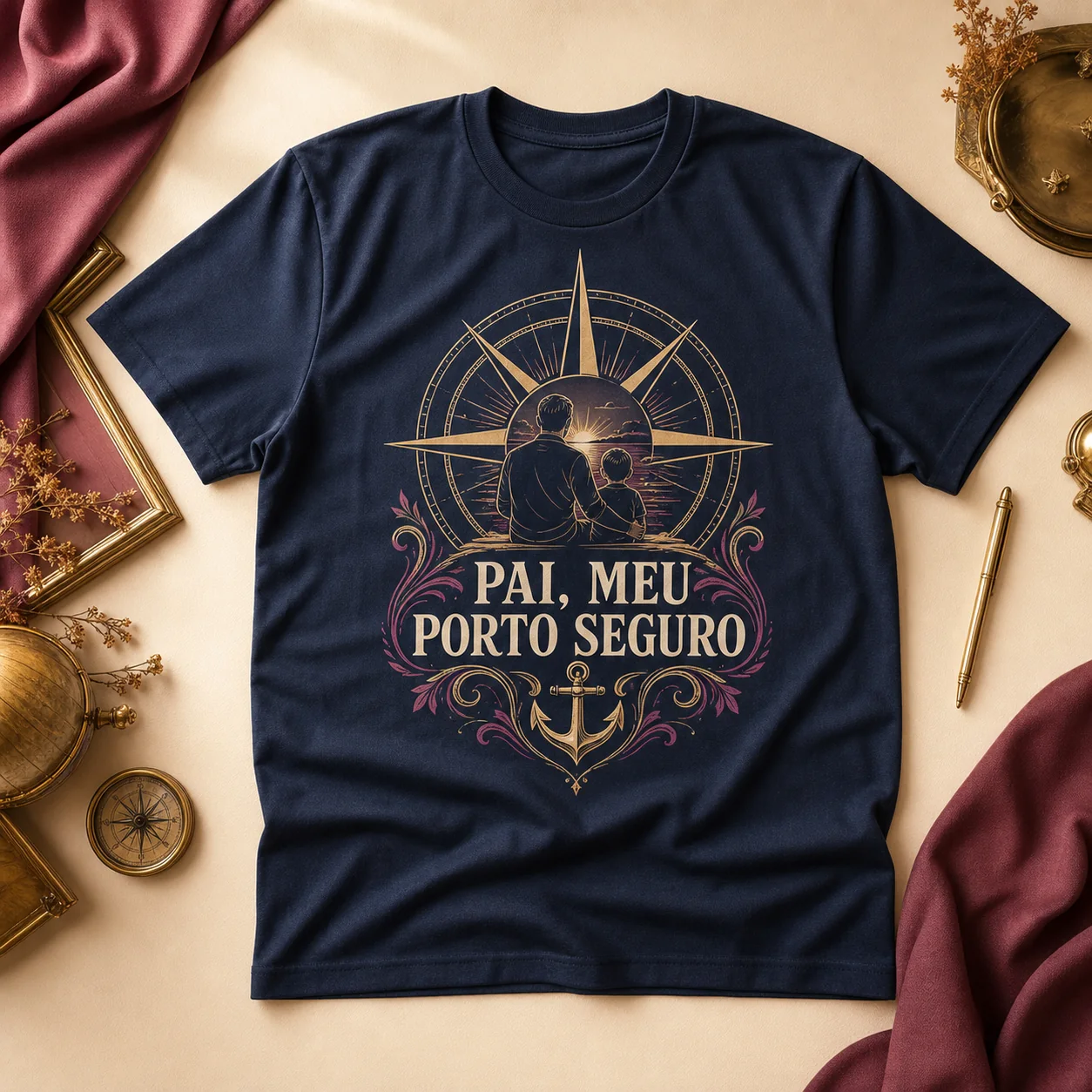 Camiseta Pai, meu porto seguro